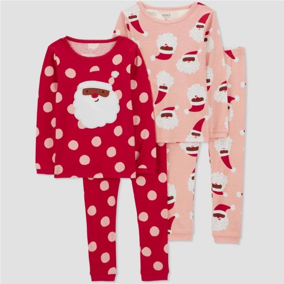 Carter's Pajamas Two Sets Of Carters Santa Pajamas From Target Brown Tone Santa Poshmark